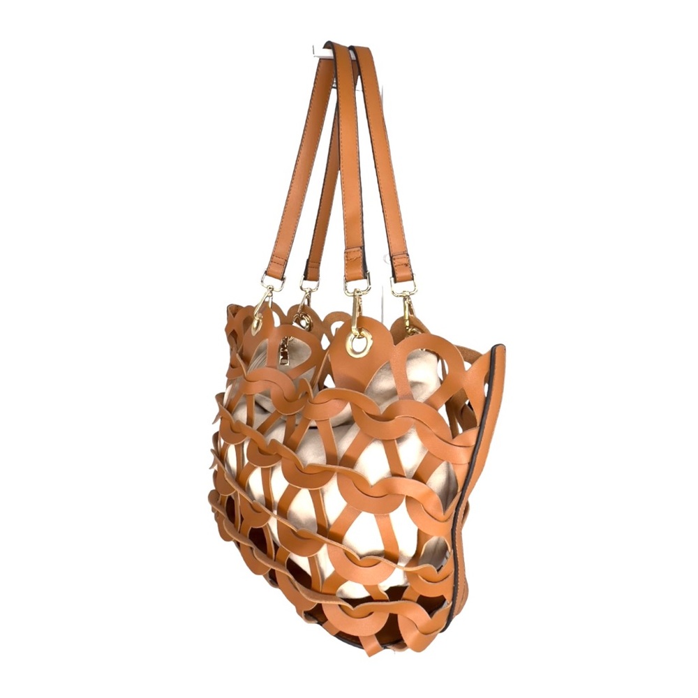 MODA LUXE Paige Tan Tote Bag Vegan Leather Tan Tote Handbag - Picture 7 of 14